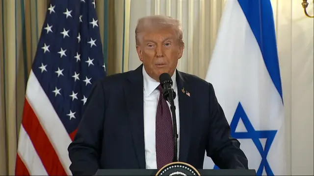 Trump speaking at White house