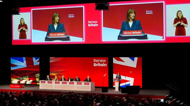 Chancellor of the Exchequer Rachel Reeves makes a speech during the Labour Party Conference at the ACC Liverpool