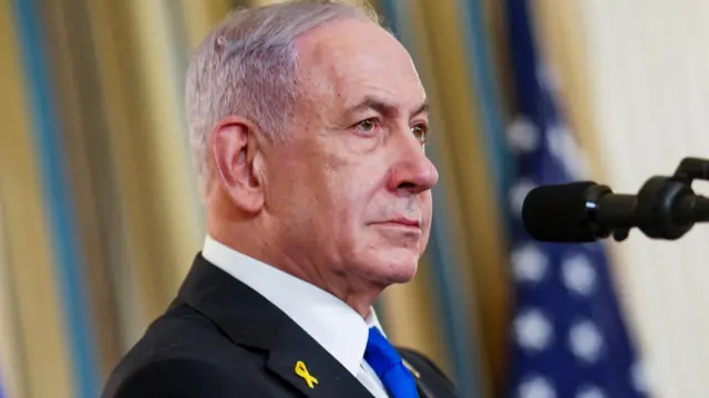Israeli Prime Minister Benjamin Netanyahu speaks in a joint press conference