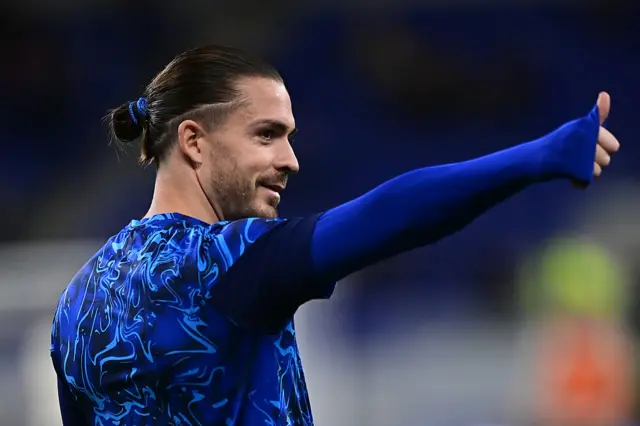 Jack Grealish pre-match.