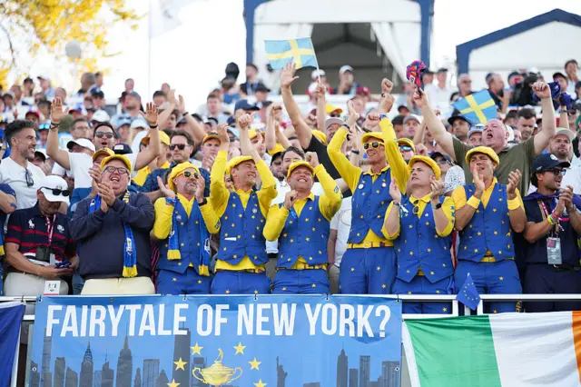 European fans at Bethpage