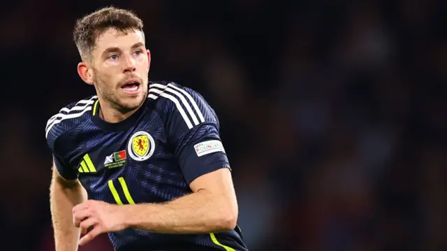 Ryan Christie playing for Scotland