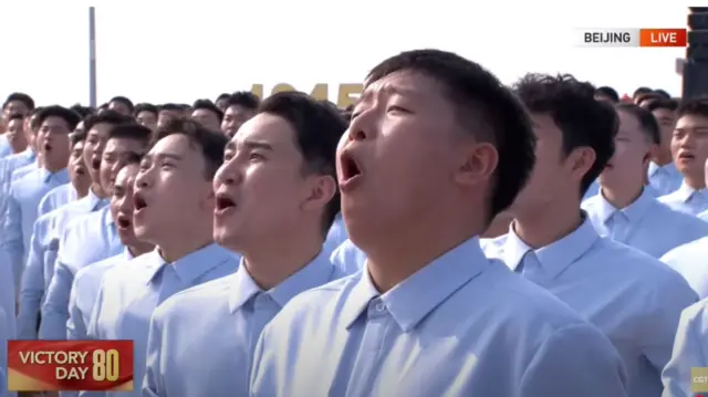 Choir performing