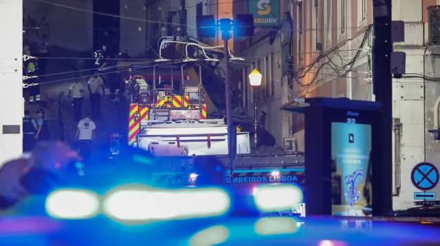 Scene of Lisbon funicular crash