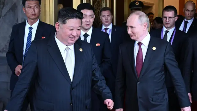 Kim Jong Un and Vladimir Putin