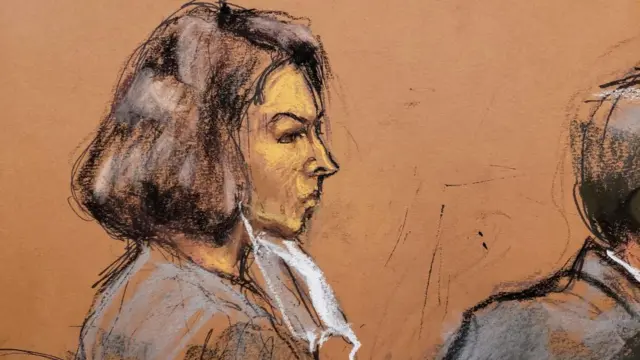 Courtroom sketch of Ghislaine Maxwell
