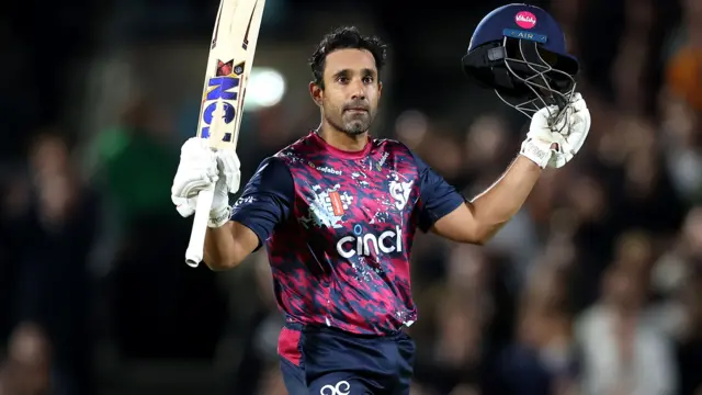 Ravi Bopara celebrates century