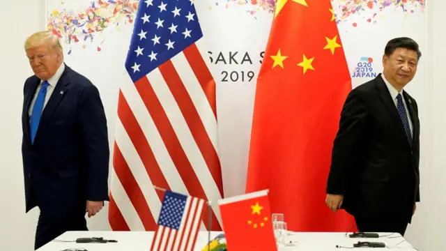 Donald Trump at a bilateral meeting with China's President Xi Jinping during the G20 leaders summit in Osaka, Japan, June 29, 2019