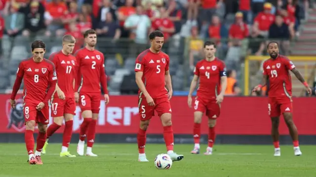 Wales after conceding fourth goal v Belgium