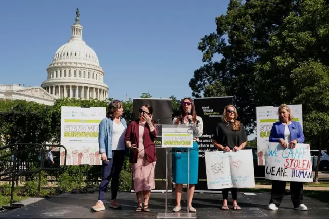 Haley Robson, speaking on Capitol Hill earlier