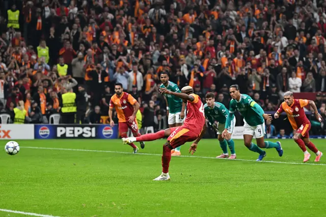 Victor Osimhen taking a penalty