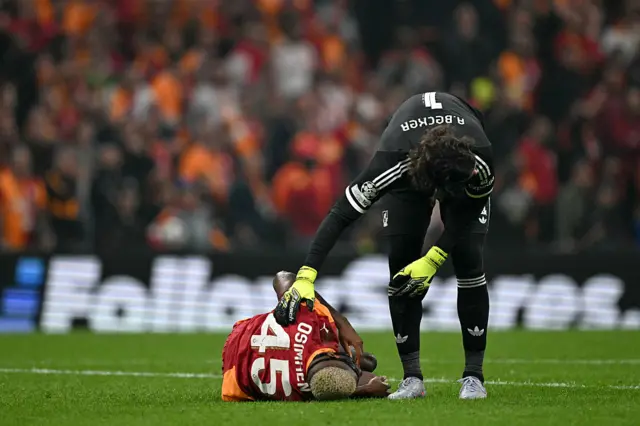 Victor Osimhen down with an injury