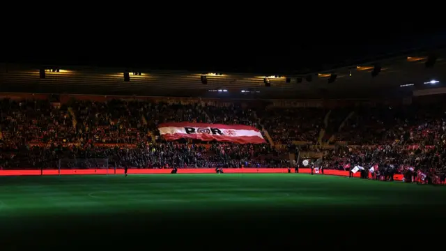 The Riverside during a night match