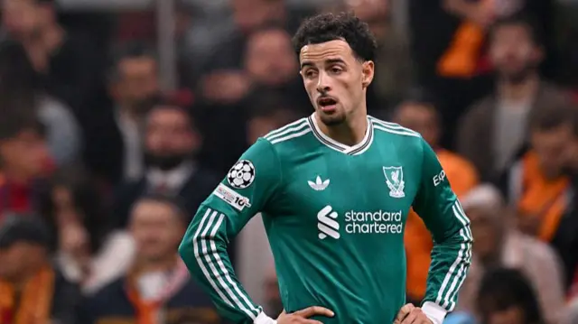 Curtis Jones playing for Liverpool