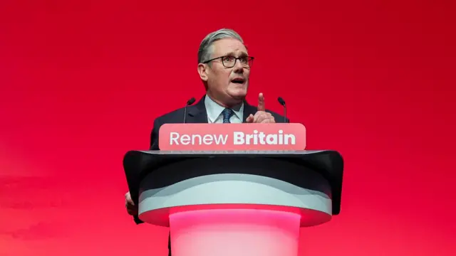 Prime Minister Keir Starmer delivers his keynote speech at Britain's Labour Party's annual conference