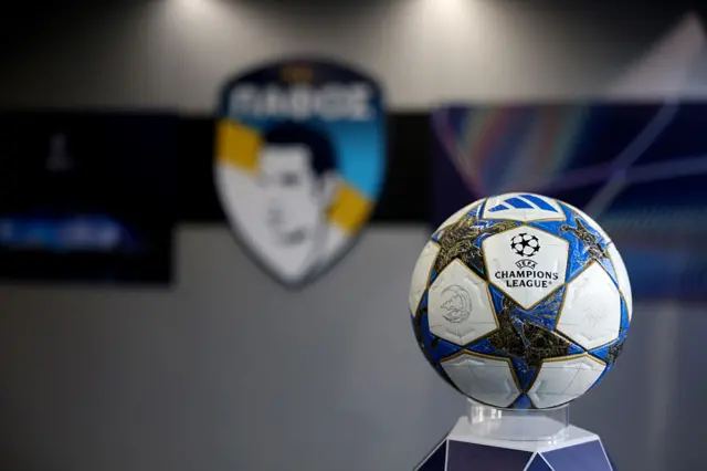 Match ball at Pafos stadium