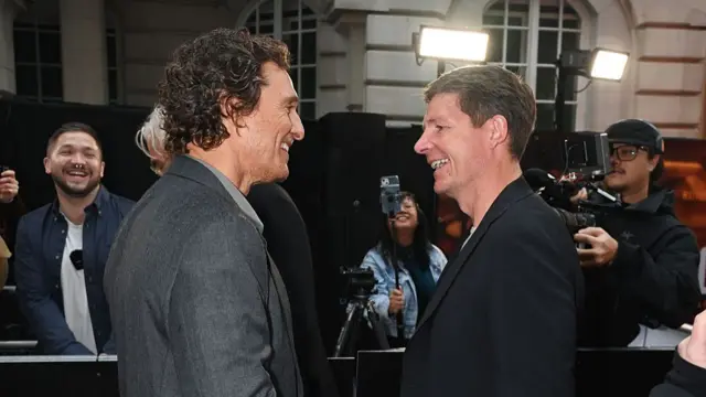 Matthew McConaughey and Oliver Glasner attend a special screening of "The Lost Bus"