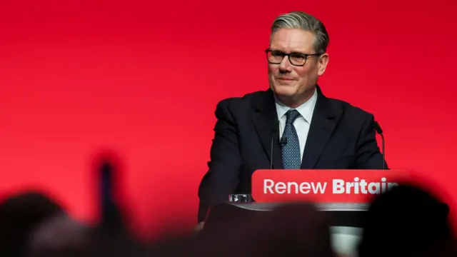 Prime Minister Keir Starmer delivers his keynote speech