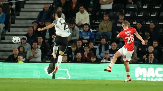 James Bree scores for Charlton against Derby