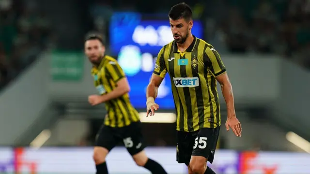 Kairat Almaty's players look on