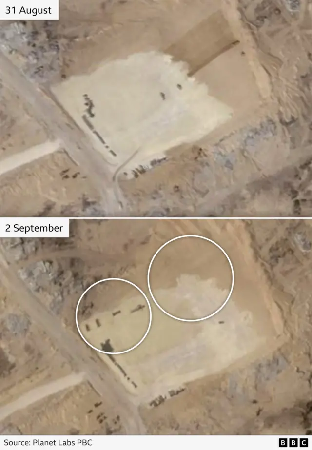 BBC graphic showing changes at the second site