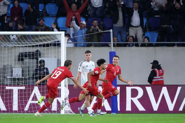 Luxembourg celebrate their equaliser