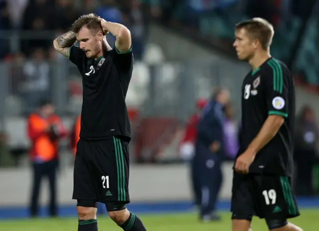 Jamie Ward dejected at full time