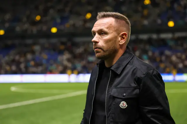 Craig Bellamy on the touchline