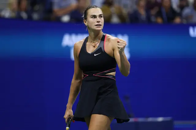 Sabalenka celebrates