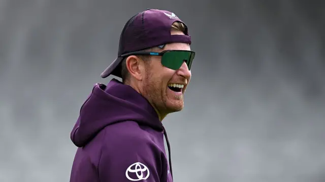 Liam Dawson smiling on England duty