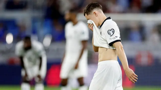 Florian Wirtz reacts after Germany's defeat to Sloakia