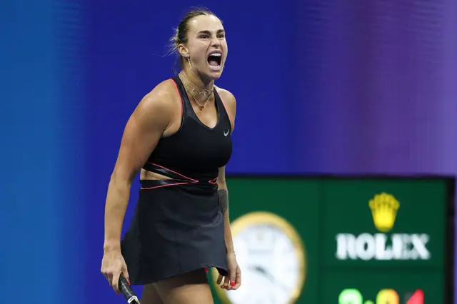 Sabalenka celebrates reaching final of US Open