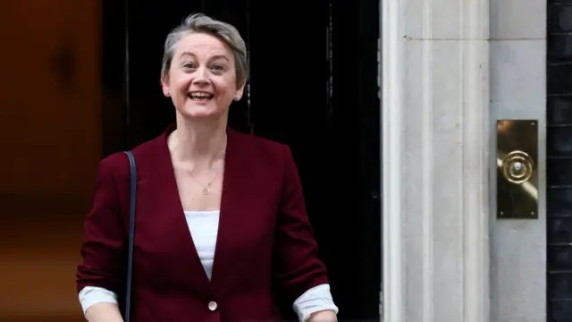 Yvette Cooper smiles broadly