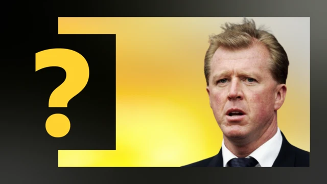 Quiz graphic - Steve McClaren looks on