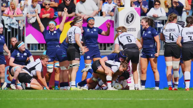 Scotland players celebrate