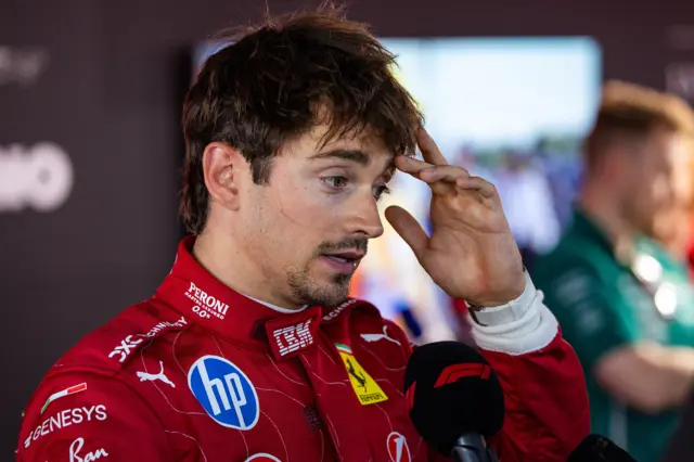 Charles Leclerc in a post-qualifying interview during the Italian Grand Prix