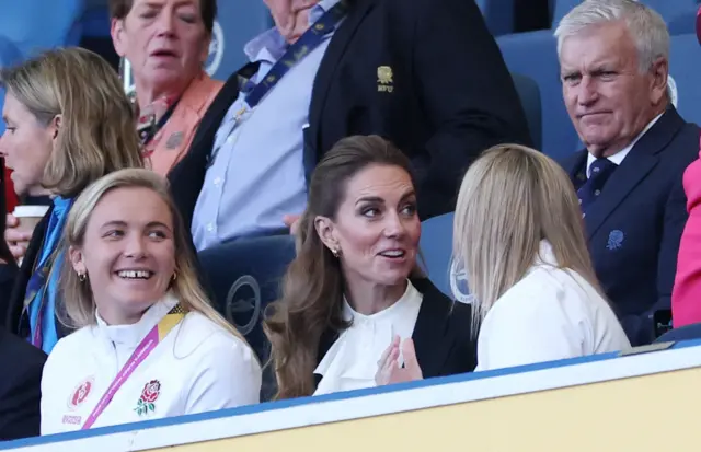 Zoe Aldcroft, Marlie Packer with the princess of Wales