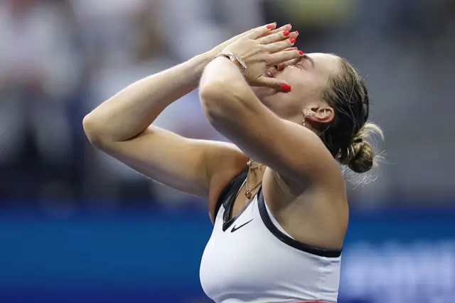 Sabalenka celebrates winning US OPen in New York