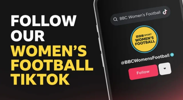 Women's football tik tok promo image