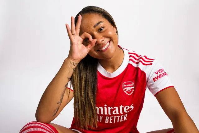 Olivia Smith poses for press shots