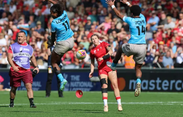 Keira Bevan has kick blocked