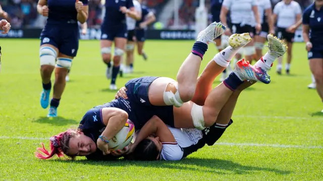 Evie Gallagher scores for Scotland
