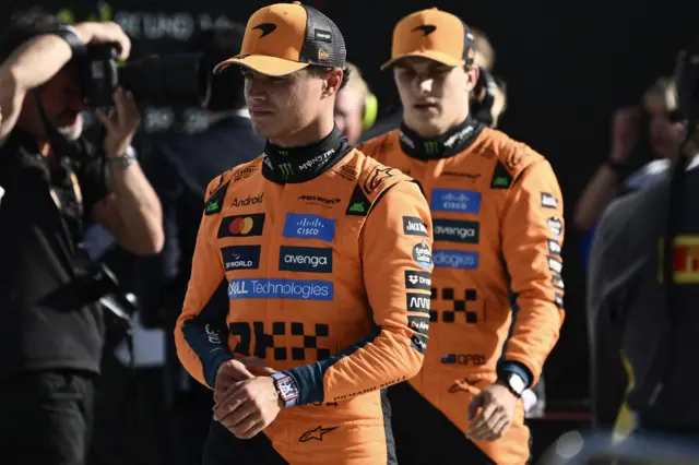 McLaren's Lando Norris and Oscar Piastri
