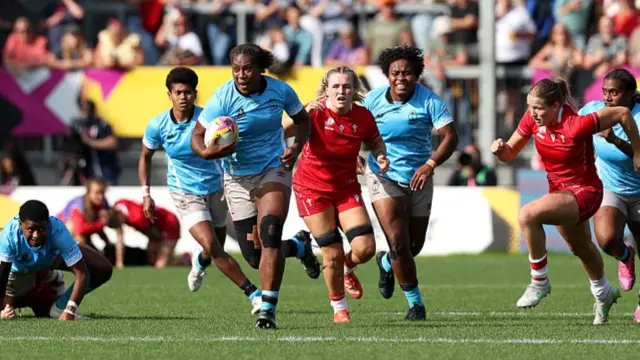 Fiji player running with the ball