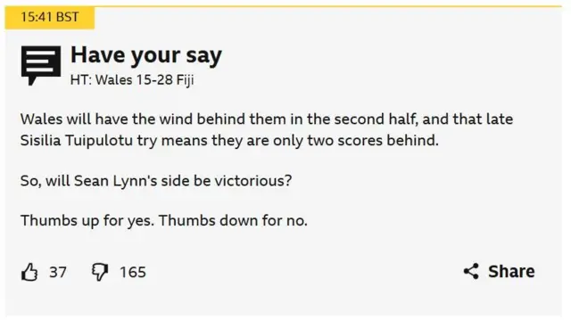 Post from live page