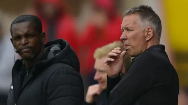 Darren Ferguson looks pensive
