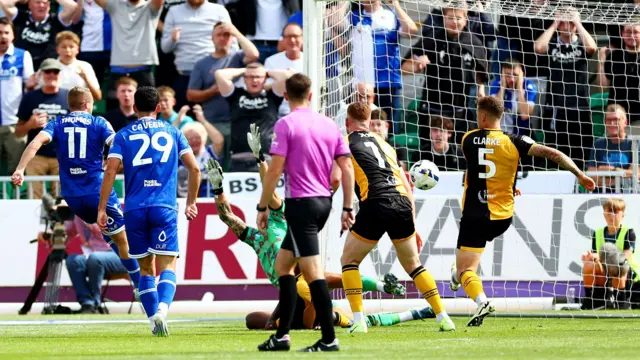 Luke Thomas puts Rovers 1-0 up