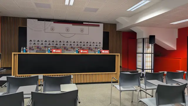 Media room at stadium