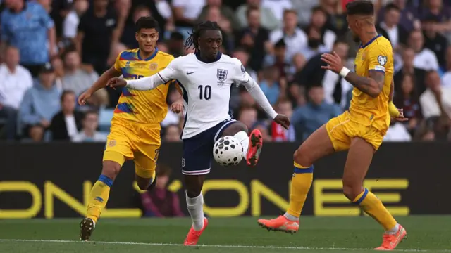 England v Andorra action