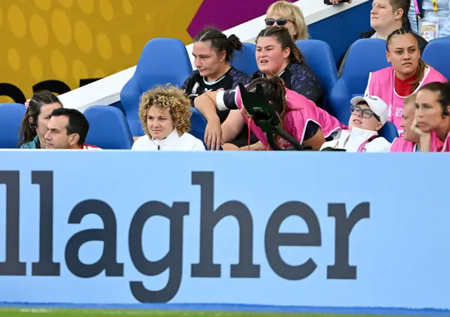 Ellie Kildunne on the bench